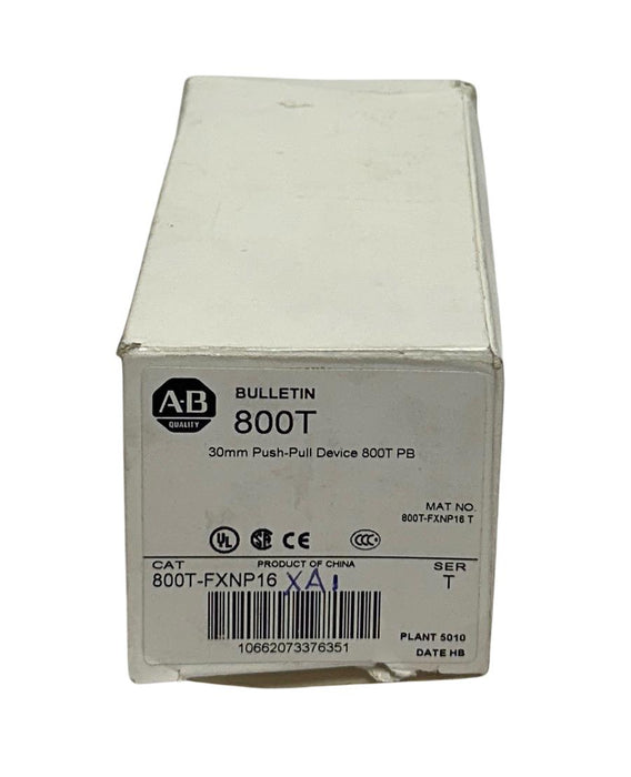 ALLEN BRADLEY 800T-FXNP16 /T BULLETIN 800T 30mm PUSH-PULL PUSH BUTTON OEM NSMP