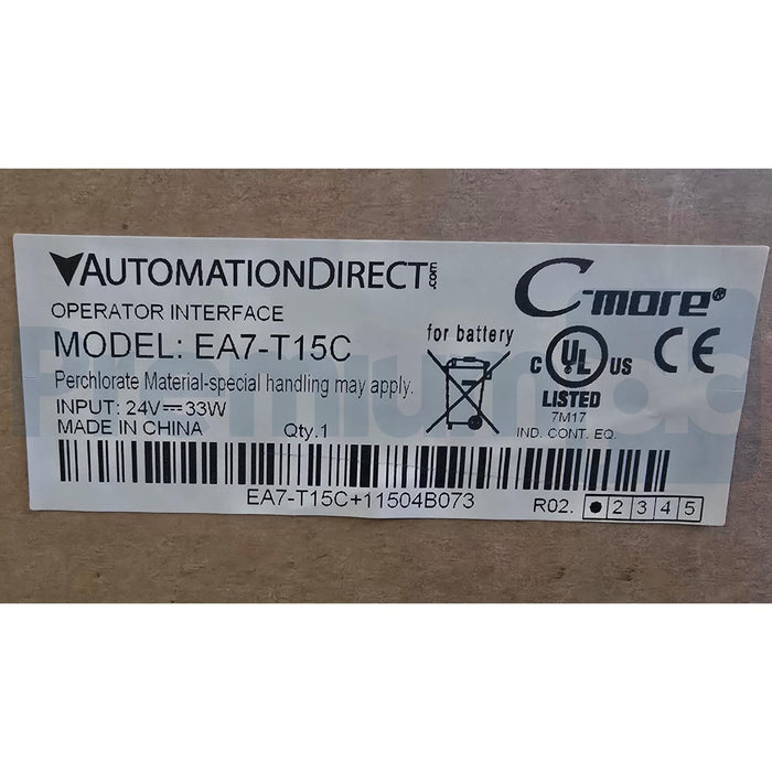 AUTOMATION DIRECT EA7-T15C C-more EA7 TOUCH SCREEN HMI 15" w/EA-15-BEZEL NSMP