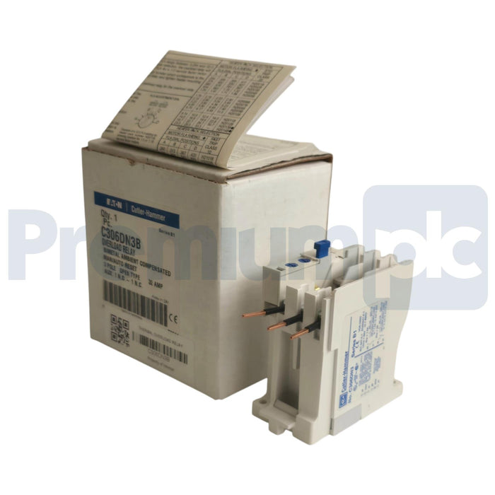 EATON CUTLER HAMMER C306DN3B SERIES B1 OVERLOAD RELAY 3-P OPEN TYPE 32AMP NSMP