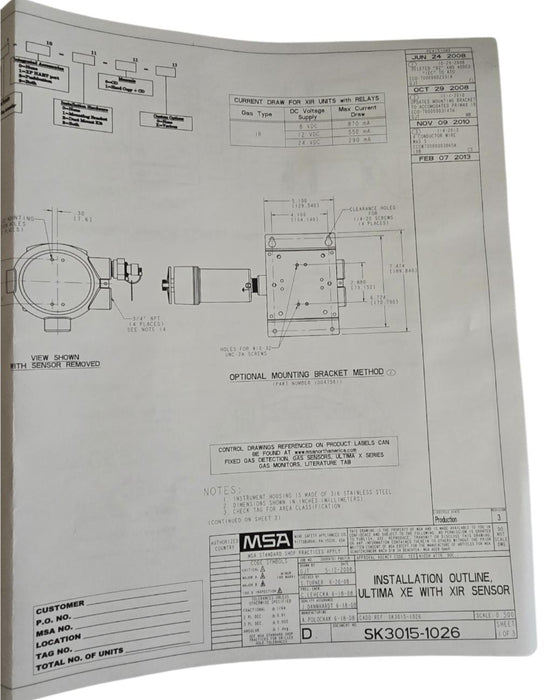 MSA A-ULTIMAX-XP-E-39-U-3-S-2-H-2-1-2-1-1-0 ULTIMA XE w/ A-ULTX-SENS-39-2-0 NSMP