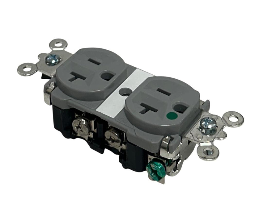 2 PASS & SEYMOUR LEGRAND 8300-GRY / 8300GRY DUPLEX RECEPTACLES 20A 125V NSMP