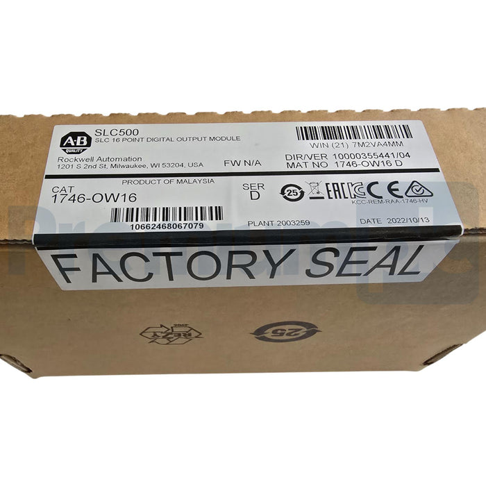 ALLEN BRADLEY 1746-OW16 /D SLC500 16-CH RELAY OUTPUT MODULE 1746OW16 2022 NSMP