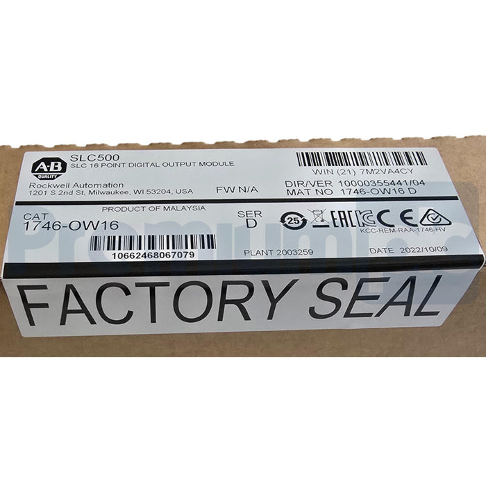 ALLEN BRADLEY 1746-OW16 /D SLC500 16-CH RELAY OUTPUT MODULE 1746OW16 2022 NSFS