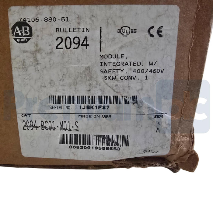 ALLEN BRADLEY 2094-BC01-M01-S /A KINETIX 6000 MULTI-AXIS SERVO DRIVE 6kW/9A NSMP