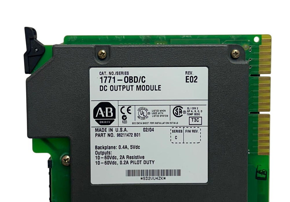 ALLEN BRADLEY 1771-OBD /C PLC-5 DIGITAL OUTPUT MODULE 16-PT 1771OBD NSMP *