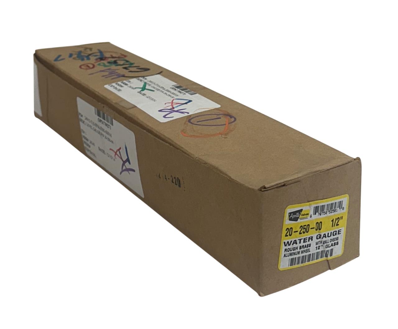 APOLLO VALVES 20-250-00 / 2025000 LIQUID LEVEL WATER GAUGE 1/2'' / 12'' GL NSMP