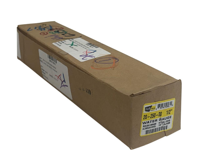 APOLLO VALVES 20-250-00 / 2025000 LIQUID LEVEL WATER GAUGE 1/2'' / 12'' GL NSMP