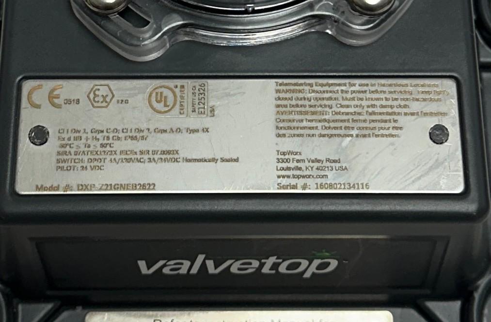 EMERSON TOPWORX DXP-Z21GNEB2622 DX-Series VALVETOP CONTROLLER DXP 24VDC NSMP