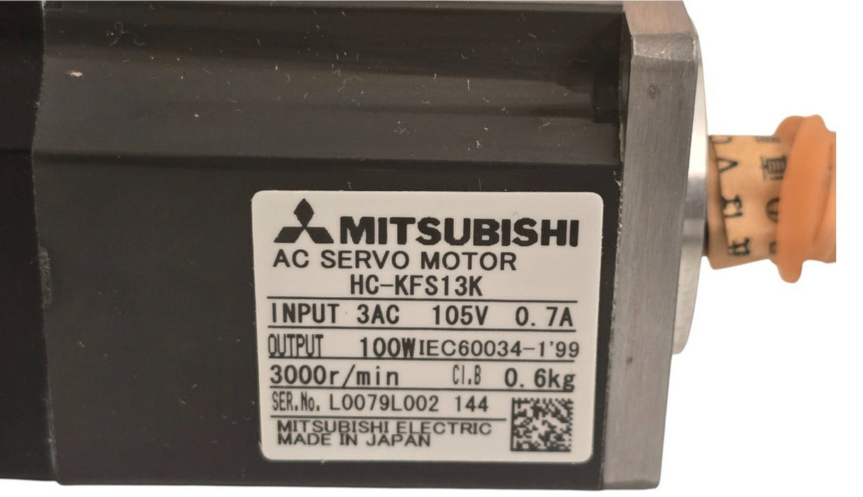 MITSUBISHI ELECTRIC HC-KFS13K / HCKFS13K MELSERVO J2S AC SERVO MOTOR 100W NSMP