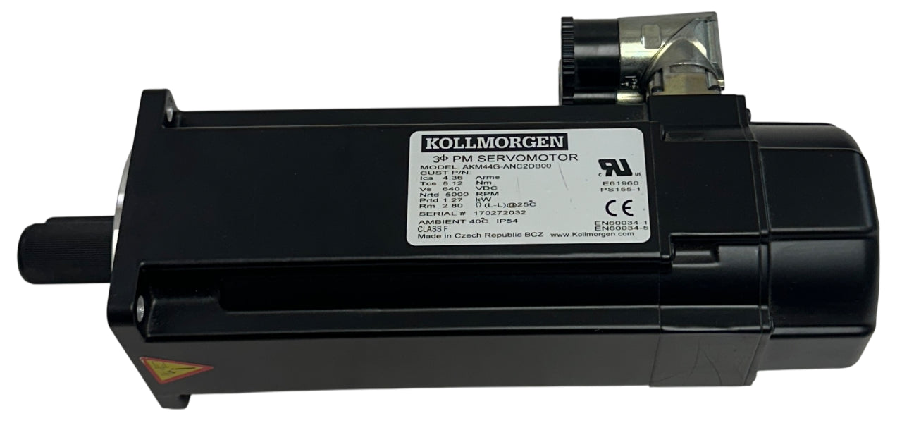 KOLLMORGEN AKM44G-ANC2DB00 / AKM44GANC2DB00 SERVO MOTOR 1.27kW 640VDC NSMP *