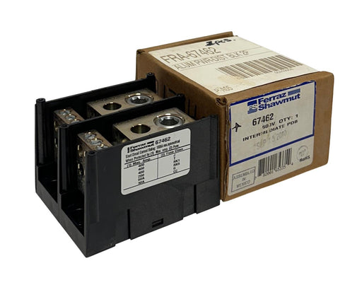 FERRAZ SHAWMUT 67462 POWER DISTRIBUTION BLOCK 2-POLE 500MCM 600V CU9AL NSMP