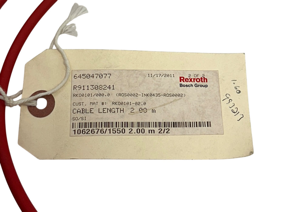 REXROTH RKO0101/000,0 (ROS0002-INK0435-ROS0002) / R911308241 FIBER OPTIC 2M NSNP