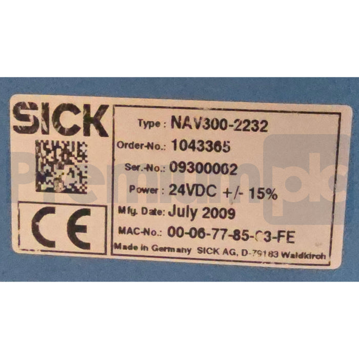 SICK NAV300-2232 - 1043365 2D LIDAR POSITIONING SENSOR/SCANNER NAV3002232 REFURB