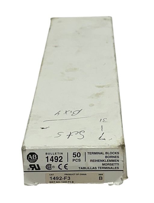 35 ALLEN BRADLEY 1492-F3 /B BULLETIN 1492 TERMINAL BLOCKS 25A 300VAC OEM NSMP