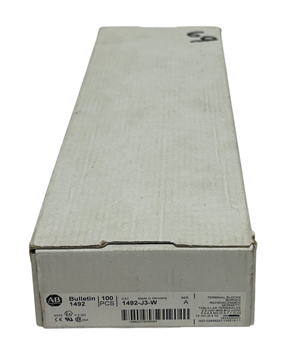 68 ALLEN BRADLEY 1492-J3-W /A BULLETIN 1492 TERMINAL BLOCKS WHITE AC/DC OEM NSMP