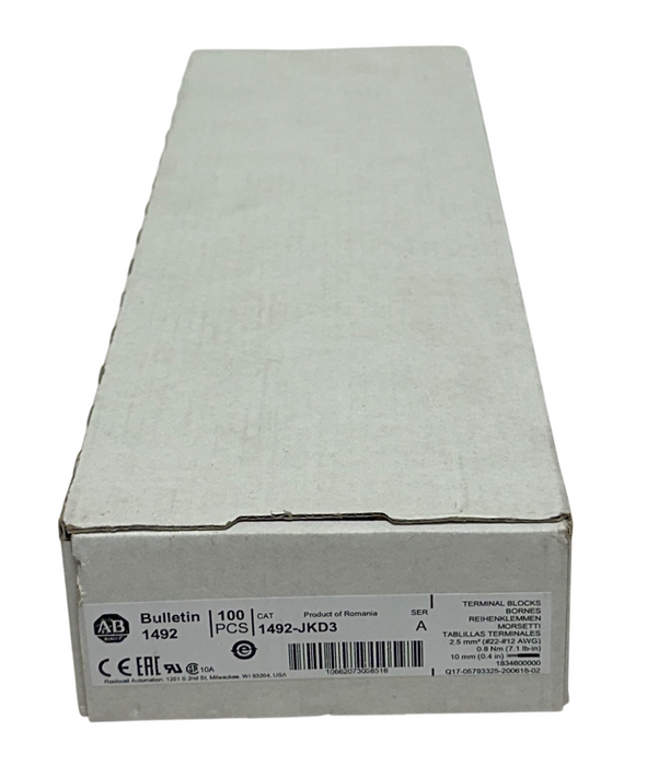 76 ALLEN BRADLEY 1492-JKD3 /A BULLETIN 1492 TERMINAL BLOCKS AC/DC GRAY OEM NSMP