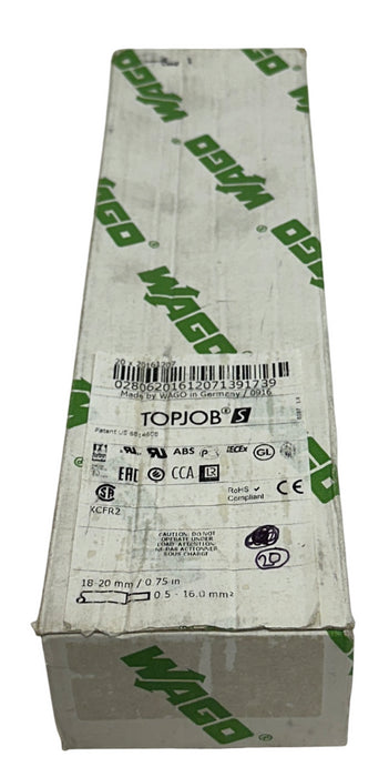 19 WAGO 2016-1207 / 20161207 TOPJOB S 2-CONDUCTOR TERMINAL BLOCKS 2-POS NSMP