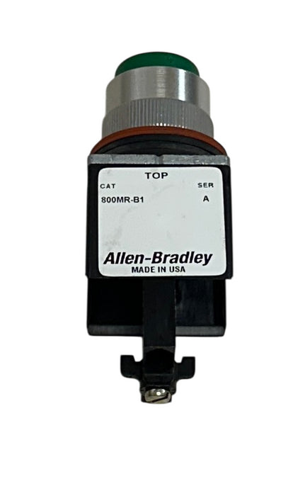 ALLEN BRADLEY 800MR-B1 /A BULLETIN 800MR SMALL ROUND PUSH BUTTON GREEN HEAD NSMP