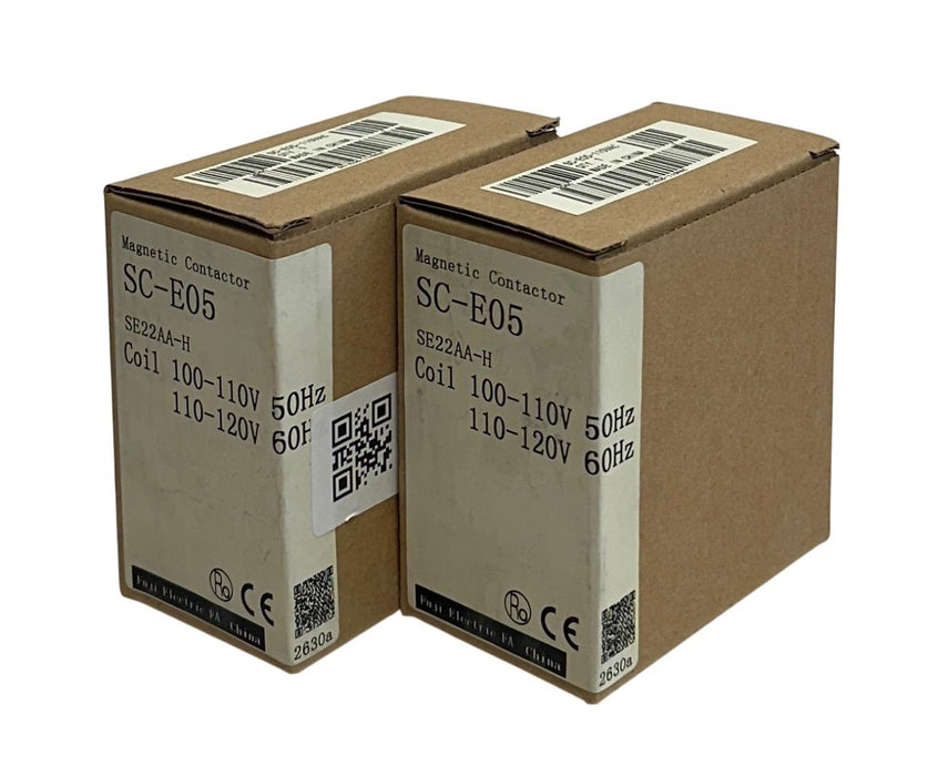 2 FUJI ELECTRIC SC-E05P-110VAC / SC-E05-110VAC / SC-E05 CONTACTORS SE22AA-H NSMP