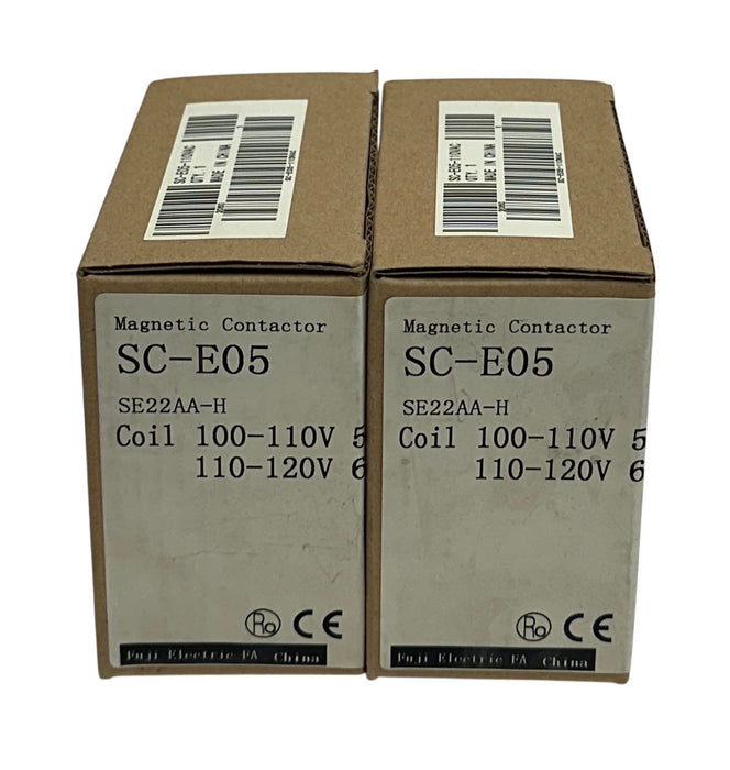 2 FUJI ELECTRIC SC-E05P-110VAC / SC-E05-110VAC / SC-E05 CONTACTORS SE22AA-H NSMP