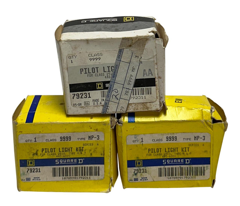3 SQUARE D CLASS 9999 TYPE MP3 PILOT LIGHT KITS 440-600V SERIES A NSMP