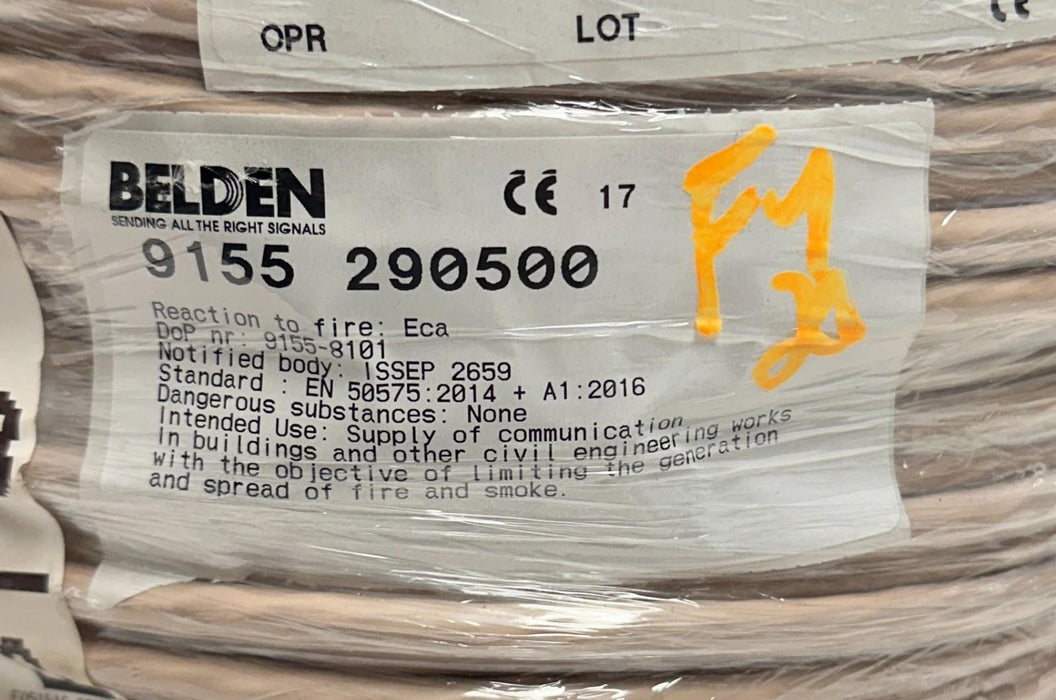 BELDEN 9155 290500 / 9155 290 (BGELT) 500FT 132MTR COMMUNICATIONS CABLE NSMP