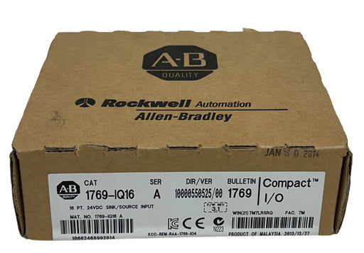 ALLEN BRADLEY 1769-IQ16 /A CompactLogix 16-PT SINK/SOURCE INPUT MODULE 24V NSFS