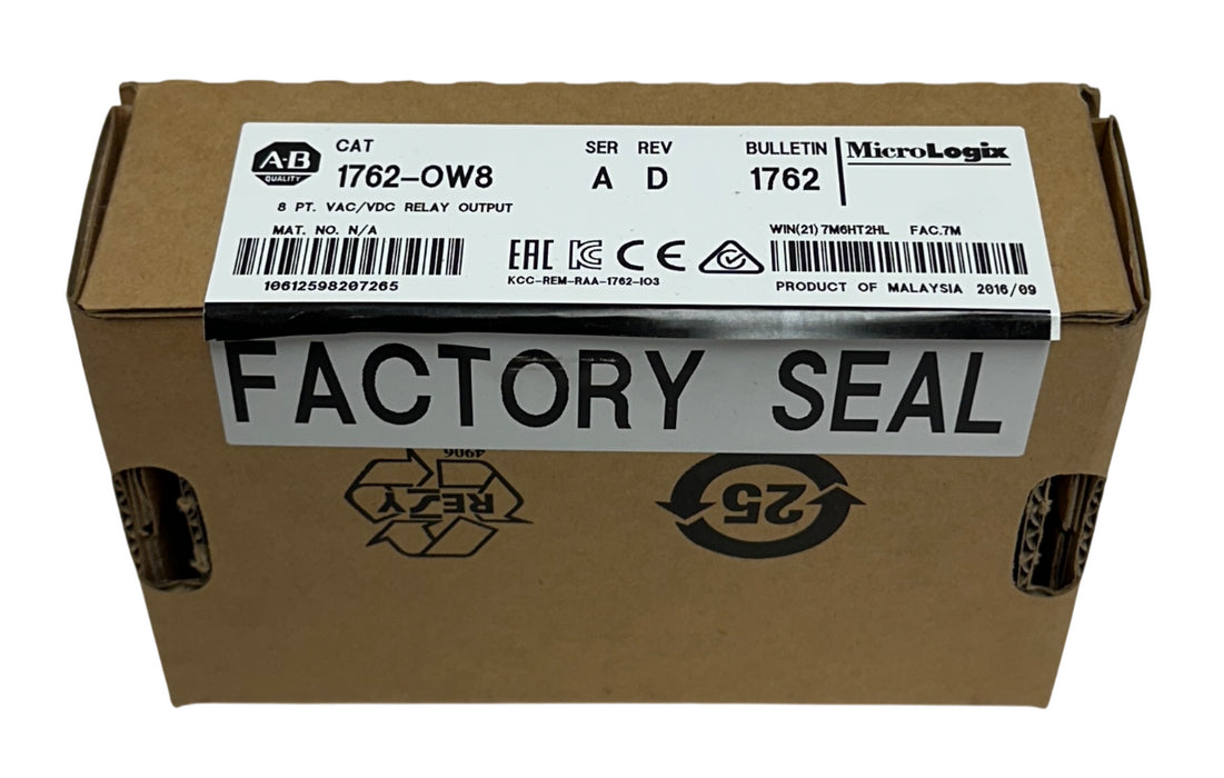 ALLEN BRADLEY 1762-OW8 /A MicroLogix 8-PT RELAY OUTPUT MODULE VAC/DC NSMP