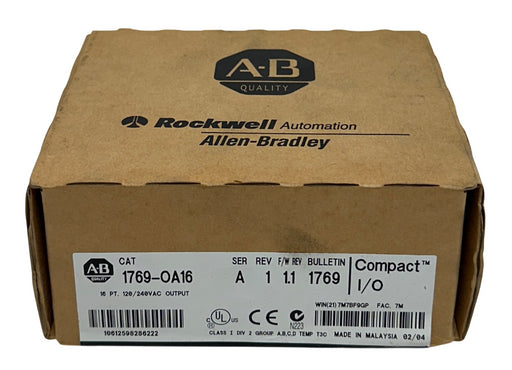 ALLEN BRADLEY 1769-OA16 /A CompactLogix 16-PT AC OUTPUT MODULE 120/240VAC NSFS