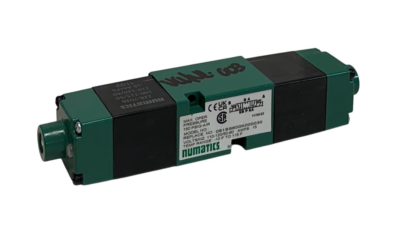 ASCO NUMATICS 081SS600K000030 MARK 8 SERIES SOLENOID VALVE DOUBLE-DIRECTED NSNP