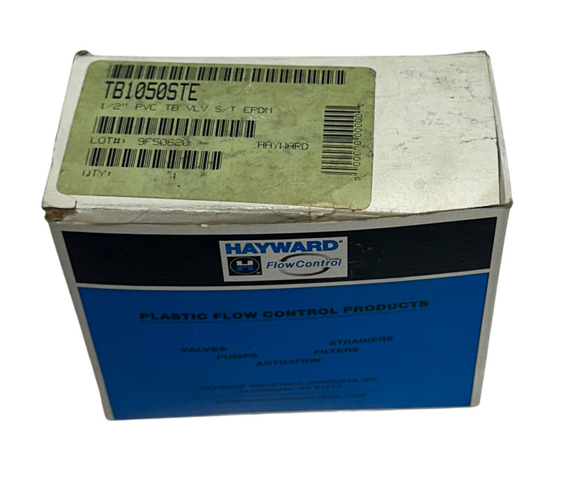 HAYWARD TB1050STE TRUE UNION FLOW BALL VALVE 1/2'' PVC EPDM SEAL SOCKETS NSMP