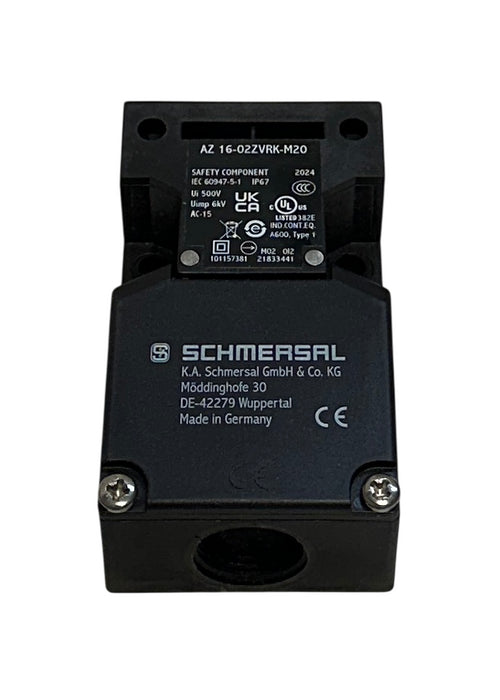 SCHMERSAL AZ 16-02ZVRK-M20 / 37AH8944 SAFETY SWITCH W/ SEPARATE ACTUATOR NSMP