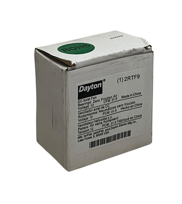 DAYTON 2RTF9 DC AXIAL FAN ZERO FRICTION AIR BEARINGS 12V 31.5CFM OEM NSMP