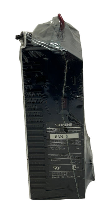 SIEMENS SAM 5 SAMMS-LVX I/O COMMUNICATION MODULE 120VAC 1.0A SAM5 NSNP