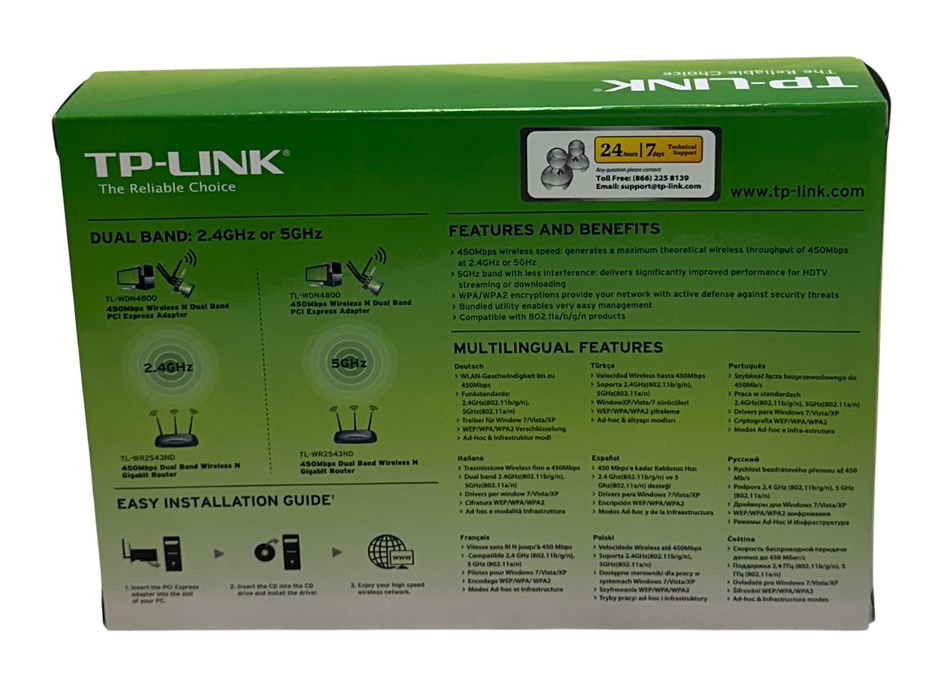 TP-LINK TL-WDN4800 / TLWDN4800 450Mbps WIRELESS PCI ADAPTER 0152502074 NSMP