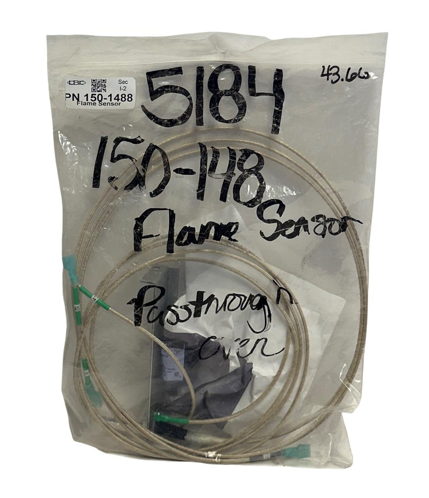 LBC BAKERY EQUIPMENT 150-1488 / 1501488 FLAME SENSOR W/ WIRE AND MOUNT ASSY NSMP