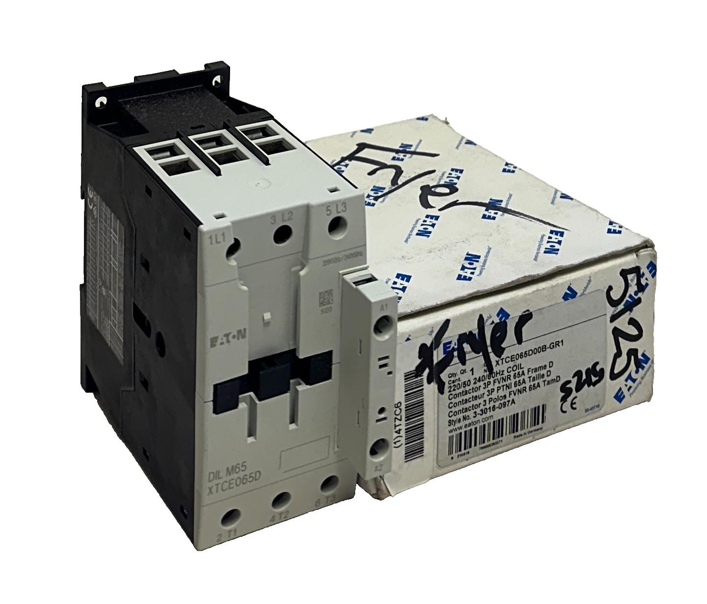 EATON XTCE065D00B-GR1 / DIL M65 / XTCE065D00B XT IEC CONTACTOR 3-3016-097A NSMP