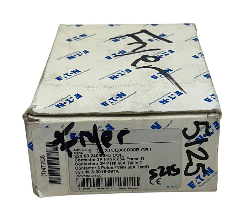EATON XTCE065D00B-GR1 / DIL M65 / XTCE065D00B XT IEC CONTACTOR 3-3016-097A NSMP