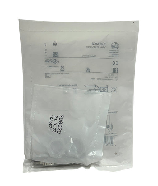 IFM ELECTRONIC OGH-HPKG/US100 / OGH302 DIFFUSE REFLECTION SENSOR 10-36VDC NSFS