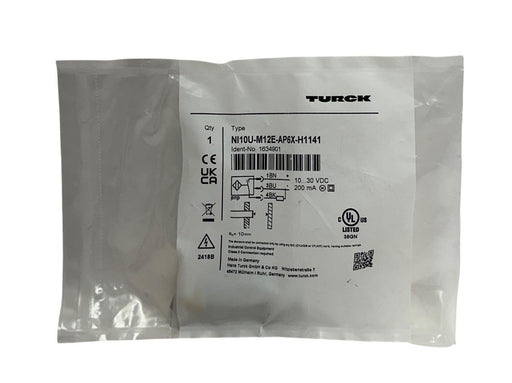 TURCK NI10U-M12E-AP6X-H1141 / 1634901 INDUCTIVE SENSOR UPROX 10-30VDC 200mA NSFS