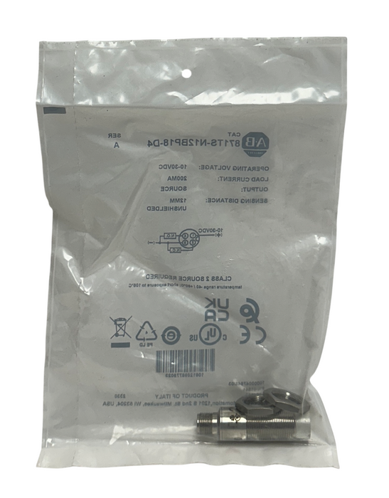 ALLEN BRADLEY 871TS-N12BP18-D4 /A INDUCTIVE PROXIMITY SENSOR 10-30VDC 12mm NSFS
