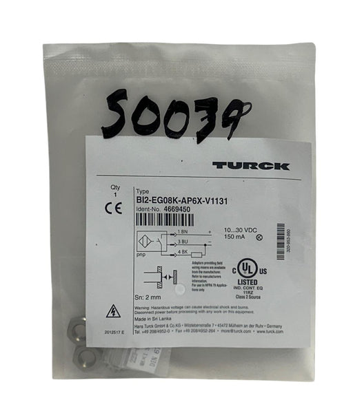 TURCK BI2-EG08K-AP6X-V1131 / 4669450 INDUCTIVE PROXIMITY SENSOR 10-30VDC NSFS