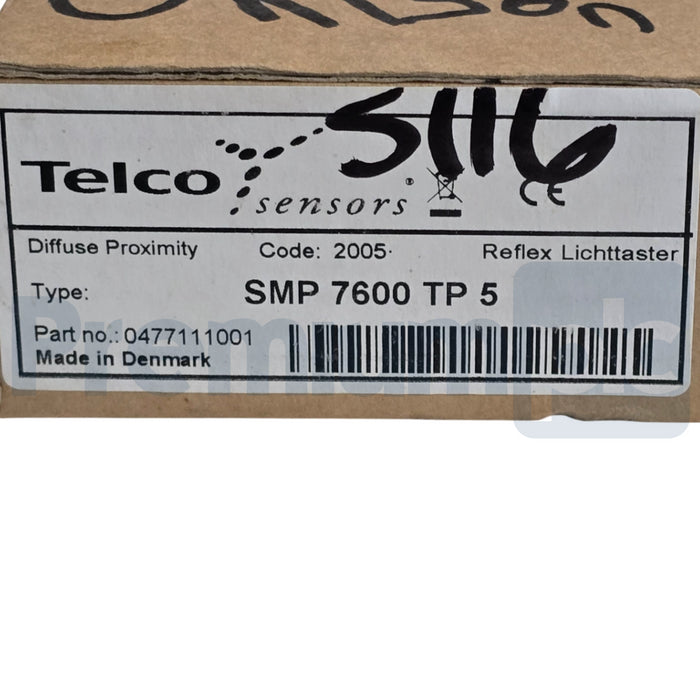 TELCO SMP 7600 TP 5 Diffuse Proximity Sensor M18 0.5m P/N 0477111001 NSMP