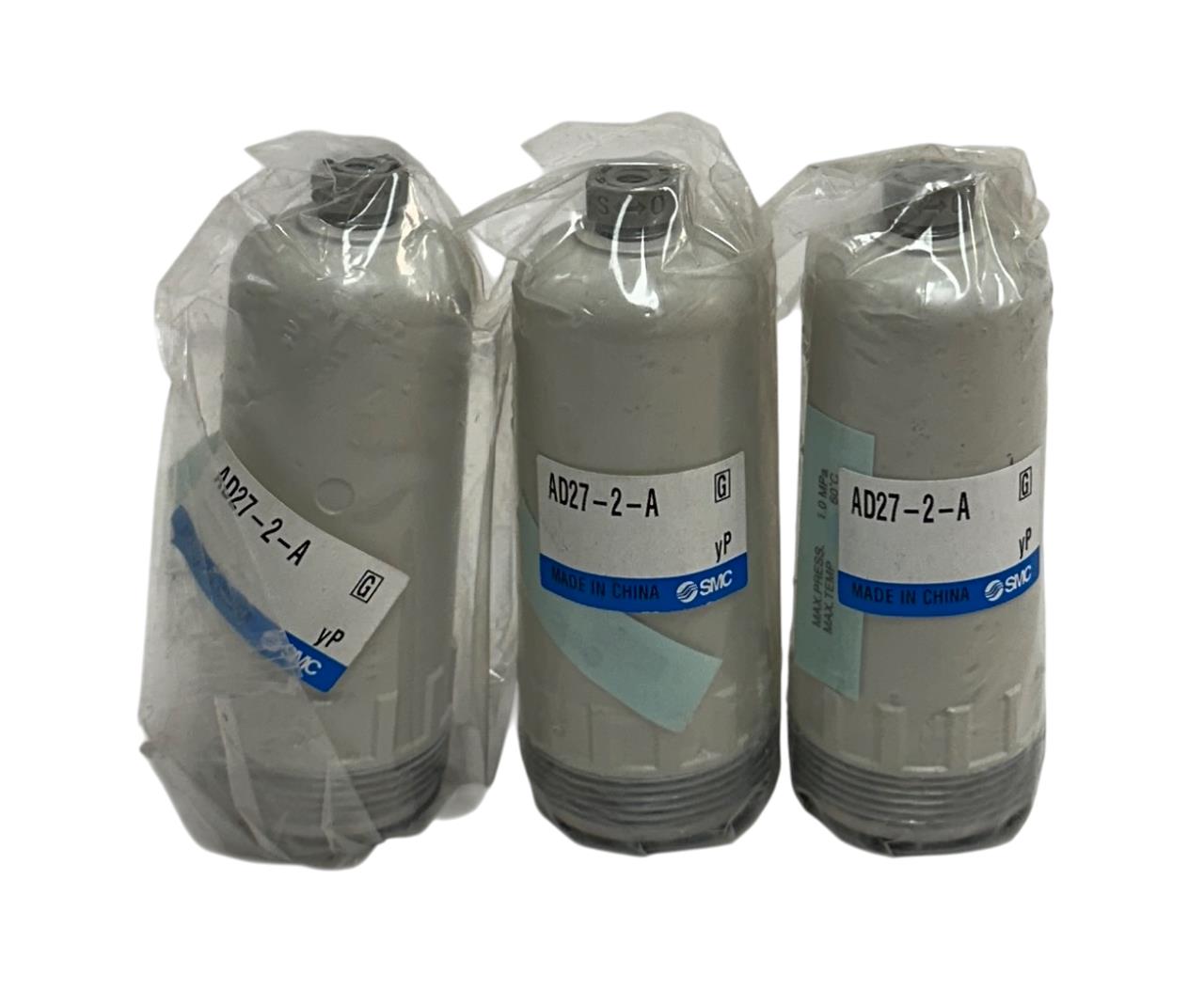 3 SMC AD27-2-A / AD272A AIR FILTER MASS PRO BOWL ASSEMBLIES AUTO-DRAIN NC NSMP