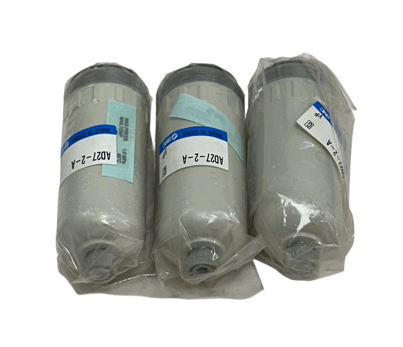 3 SMC AD27-2-A / AD272A AIR FILTER MASS PRO BOWL ASSEMBLIES AUTO-DRAIN NC NSMP