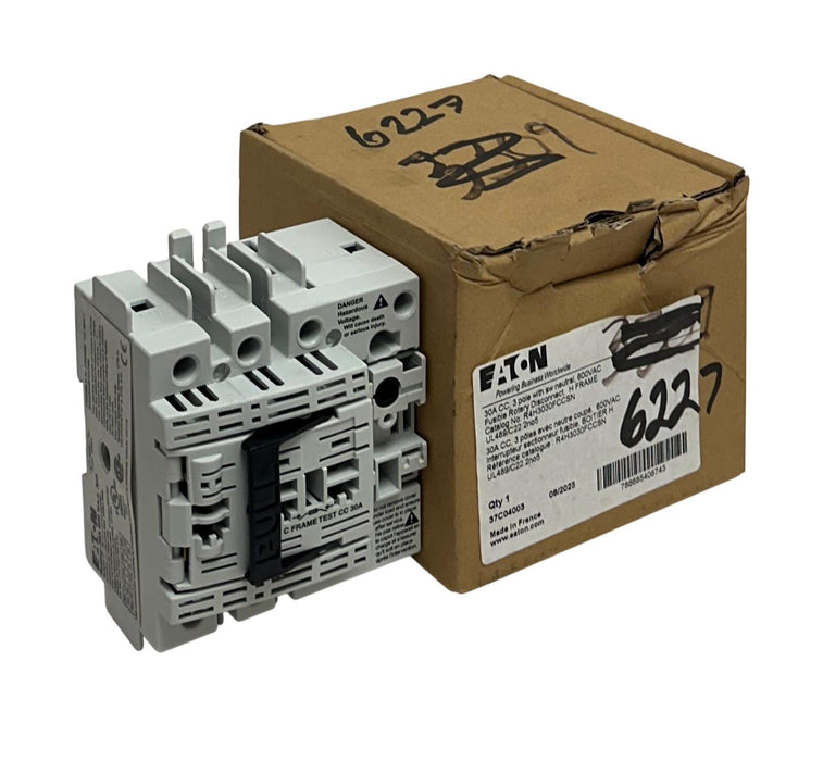 EATON R4H3030FCCSN FUSIBLE ROTARY DISCONNECT H-FRAME 30A CC 3P 600VAC NSMP