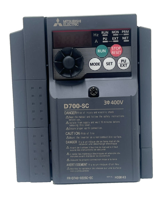 MITSUBISHI FR-D740-022SC-EC COMPACT SIZE INVERTER 3PH 400V 50/60Hz 2.2A 1HP NSMP