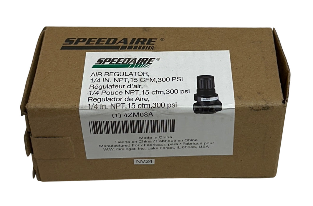 5 SPEEDAIRE 4ZM08A COMPRESSED AIR REGULATORS 1/4'' NPT 15CFM 300PSI OEM NSMP