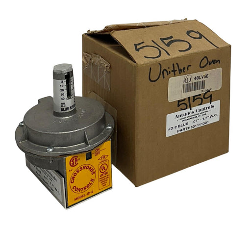 ANTUNES CONTROLS JD-2 BLUE / 801111301 AIR PRESSURE SWITCH .07''-1.7''WC NSMP