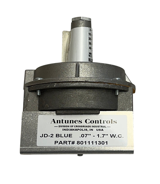 ANTUNES CONTROLS JD-2 BLUE / 801111301 AIR PRESSURE SWITCH .07''-1.7''WC NSMP